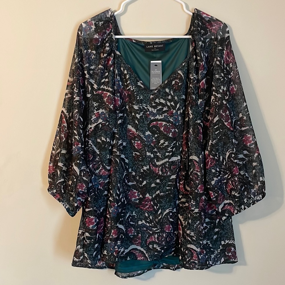 Lane Bryant Illusion Blouse
